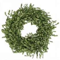 Julkrans grön torkad blomsterkrans linne Ø34cm