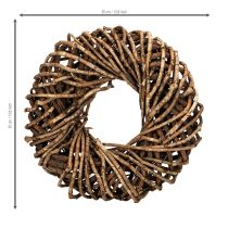 Artikel Krans gjord av naturliga kvistar, rund rottingkrans för pyssel, 35 cm