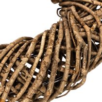 Artikel Dekorativ krans gjord av naturliga grenar, rottingkrans, rund, stor, 45 cm.