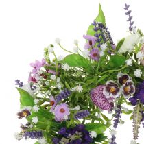 Krans schackbräda blomma / lavendel / lila Ø28cm