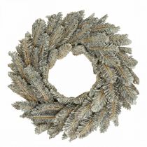 Dekorativa kranskottar Adventskransdörrkrans vit, glitter Ø35cm
