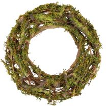 Krans naturlig krans träkrans grenar mossa glitter Ø40cm