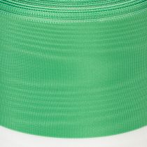 Artikel Moiré-kransband 125 mm x 25 m i grönt och vitt, taftvävt band, nationalband, dekorativt band