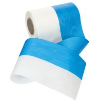 Artikel Moiréfärgade blå och vita kransband, 150 mm