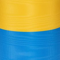 Artikel Blått och gult moiréband, 100 mm, nationellt band, klubbband, dekorativt band, festligt sorgband, acetat