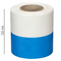 Artikel Moiréblått och vitt kransband, 100 mm dekorativt taftband