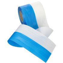 Artikel Moiréblått och vitt kransband, 100 mm dekorativt taftband