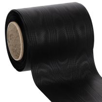 Artikel Svart kransband 100mm 25m - sorgband, rosettband, dekorationsband, blomstertillbehör