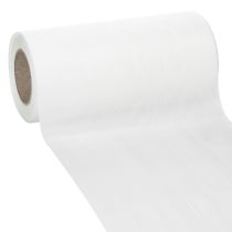Artikel Vitt kransband, 200 mm brett, 25 m rulle, sorgband, rosettband, dekorativt band för begravningsblomster och högtider