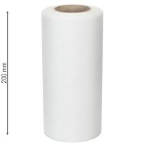 Artikel Vitt kransband, 200 mm brett, 25 m rulle, sorgband, rosettband, dekorativt band för begravningsblomster och högtider