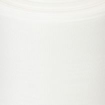 Artikel Vitt kransband, hög kvalitet, 75 mm x 25 m - dekorativt band för blomsterhandel och begravningsceremonier, perfekt för tryck.
