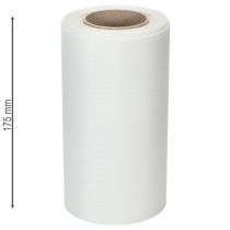 Artikel Vitt kransband för begravningsblomster, 175 mm brett, 25 m långt, högkvalitativt acetatband