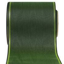 Kransband moiréband kransband grönt guld 100mm 25m