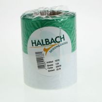 Artikel Moiré-kransband 125 mm x 25 m i grönt och vitt, taftvävt band, nationellt band, dekorativt band