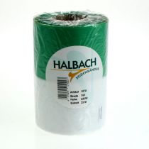 Artikel Moiré kransband grönvitt 150mm, dekorband, rosettband, taftkvalitet 25m