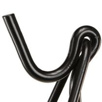 Artikel Kranshållare stående med krok svart metall staffli H56cm