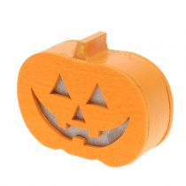 Pumpa dekoration med ljus 8,5cm 4st
