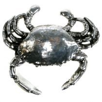 Artikel Dekorativ krabba, antikt silver, 12 cm