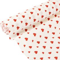 Artikel Crepe Paper with Hearts Florist&#39;s Crepe Mors Dag Röd, Vit 50×250cm