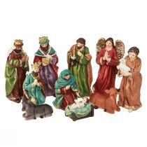 Artikel Nativity figurer set handmålad polyresin 5,5-12cm 10st