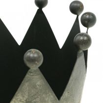 Artikel Deco krona antik utseende grå metall bordsdekoration Ø12,5cm H12cm