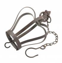 Artikel Metallkrona att hänga med krok rostigbrun Ø11cm H17cm