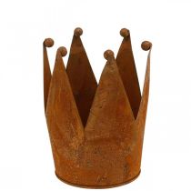 Artikel Dekorativ krona, metalldekor, patina Ø15cm H11,5cm