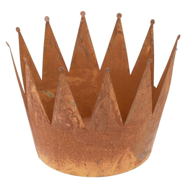 Växtkruka rost dekorativ skål metall dekorativ krona vintage Ø30cm