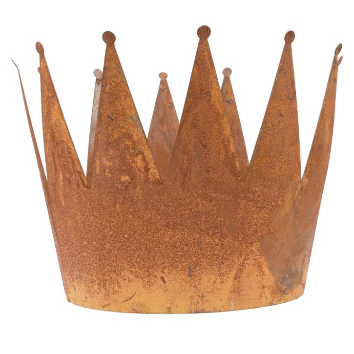 Växtkruka rost dekorativ skål metall dekorativ krona vintage Ø30cm