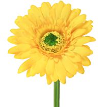 Artikel Konstgjorda blommor Gerbera solgul trädgårdsblomma 47cm