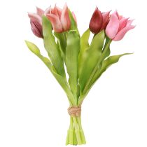 Artikel Konstgjorda Blommor Krontulpaner Lila Rosa 7 st i knippe 34cm