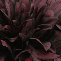 Artikel Konstgjord dahlia med stora blommor i vinröd L58cm