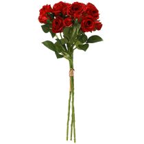 Artikel Konstgjorda dekorativa rosor klarröda Ø4cm L45cm 3 st