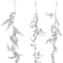 Artikel Konstgjord girlang silverglitter ormbunksbladsgirlang 180cm 3 st