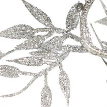 Artikel Konstgjord girlang silverglitter ormbunksbladsgirlang 180cm 3 st