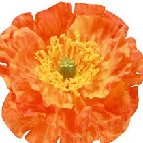 Artikel Konstgjorda Vallmo Sommarblommor Orange Ø7cm L78cm 3st