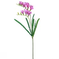 Konstgjorda trädgårdsblommor freesia lila 58cm