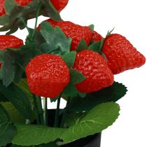 Artikel Konstgjord jordgubbsplanta i kruka konstgjord växt 19cm