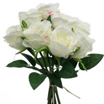 Konstgjorda rosor i ett gäng vita 30cm 8st