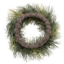 Artikel Konstgjord krans av tallkvistar med kottar 60 cm