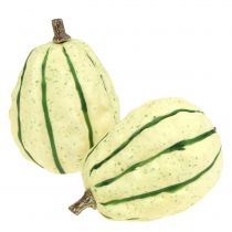 Deco pumpa kräm, grön 11cm 6st