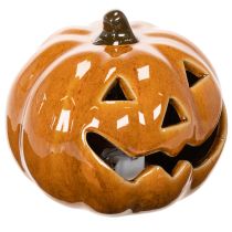 Artikel Keramisk pumpa LED Halloweendekoration liten 10cm