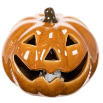 Artikel Keramisk pumpa LED Halloweendekoration liten 10cm