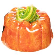 Artikel Dekorativ pumpafigur i keramik för höst och Halloween, 8 cm