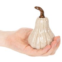 Artikel Dekorativ pumpa i keramik, höstlig bordsdekoration, 12 cm