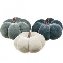 Bordsdekoration höstdekoration pumpa mjuk grå beige Ø6,5cm 9st