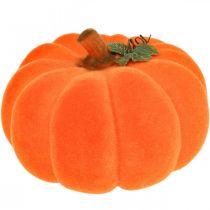 Pumpa deco orange stor Flockad höstdekor Ø30cm