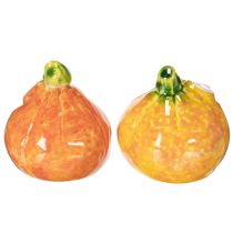Artikel Dekorativ pumpafigur som rolig höstdekoration, 6 cm, 2 stycken