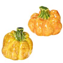 Artikel Pumpafigur för höstbordsdekoration, höstdekor, 10 cm, 2 stycken