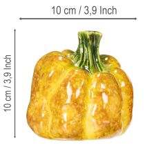 Artikel Pumpafigur för höstbordsdekoration, höstdekor, 10 cm, 2 stycken